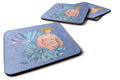 Blonde Merman Foam Coasters Set of 4 Cup Coasters for Indoor Outdoor, Tabletop Protection, Anti Slip, Mouse pad Material