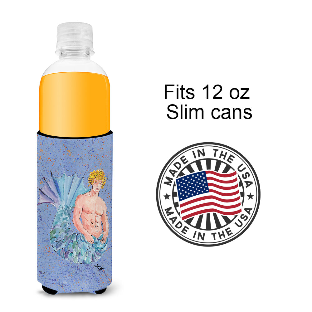 Blonde Merman Slim Can Hugger , Insulated Foam Hugger for 12 oz Slim Cans, Beer Bottles & Water Bottles, Printed in USA