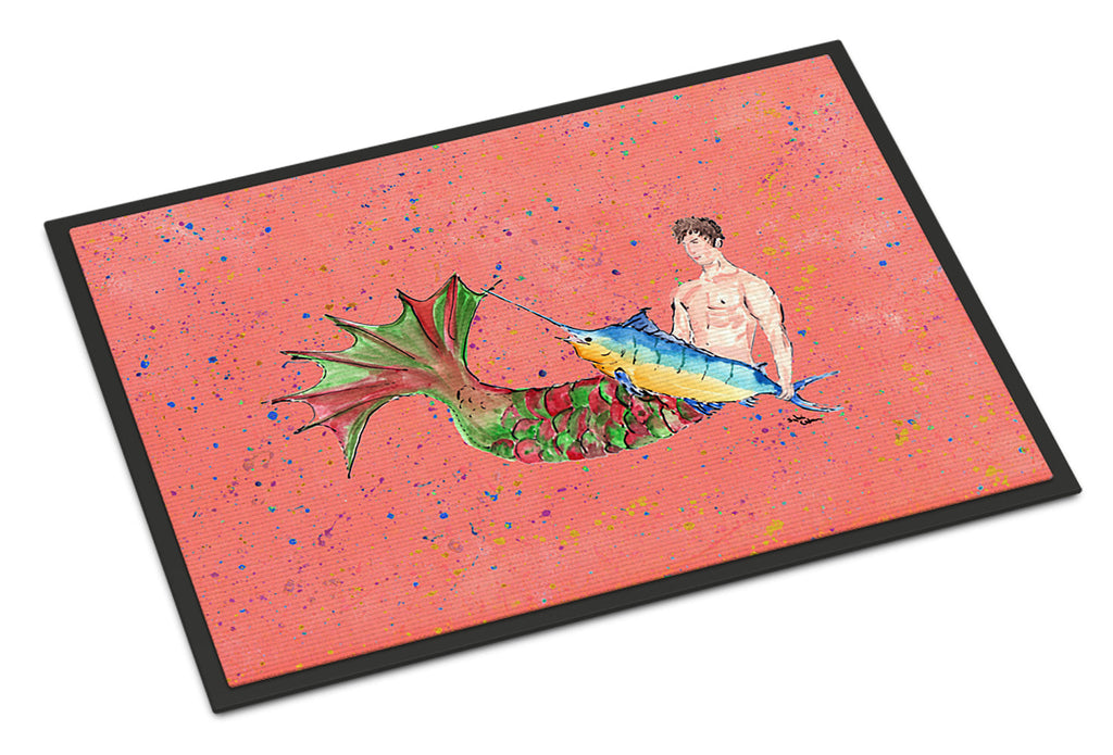 Brunette Merman Doormat Indoor Outdoor 24H X 36W Front Door Mat Rugs for Entryway, Non Slip Washable Low Pile,