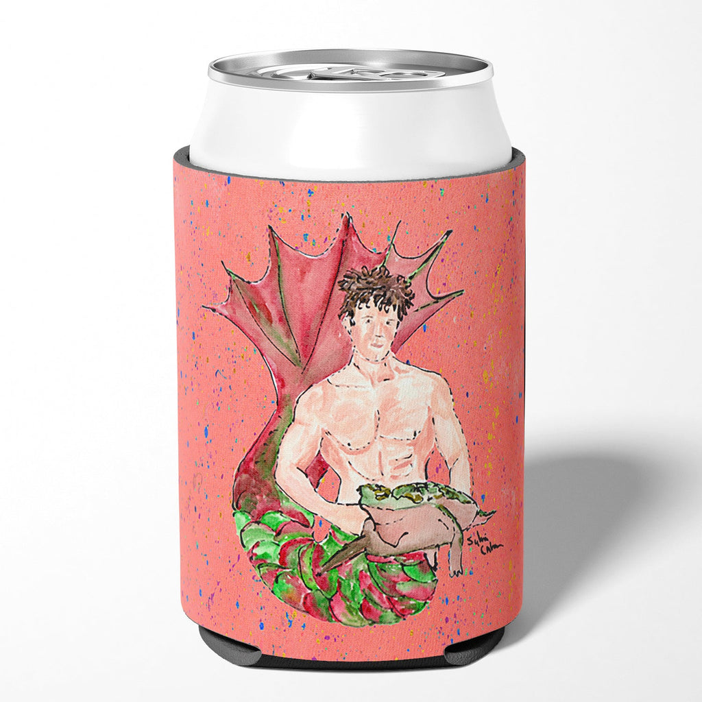 Brunette Merman Can or Bottle Hugger Cooler Sleeve for Standard 12 oz Cans, Insulated Foam Beer & Soda Can Hugger Reusable