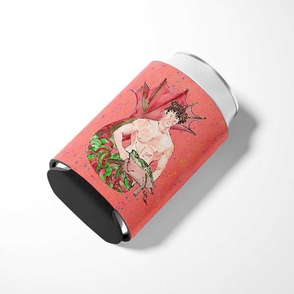 Brunette Merman Can or Bottle Hugger Cooler Sleeve for Standard 12 oz Cans, Insulated Foam Beer & Soda Can Hugger Reusable
