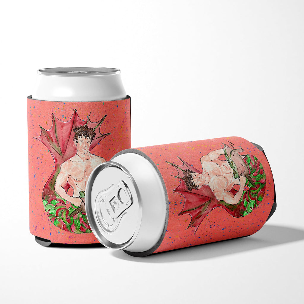Brunette Merman Can or Bottle Hugger Cooler Sleeve for Standard 12 oz Cans, Insulated Foam Beer & Soda Can Hugger Reusable