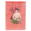 Brunette Merman House Flag 28x40 Porch Sleeve Pole Decorative Outside Yard Banner Artwork Wall Hanging, Polyester