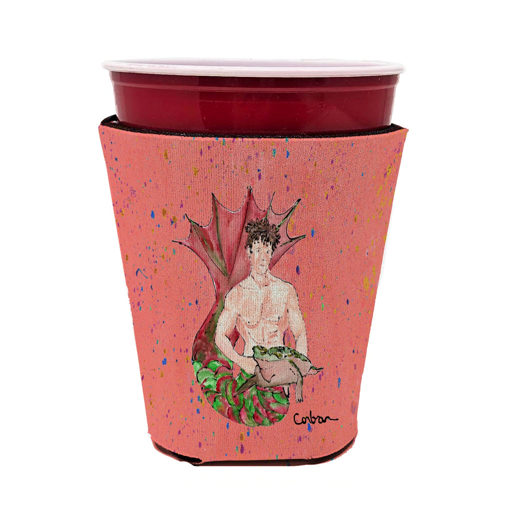 Brunette Merman Red Cup Hugger Sleeve for 16–22 oz Party Cups, Insulated Foam Drink Holder for Iced Coffee, Tailgate & BBQ Reusable