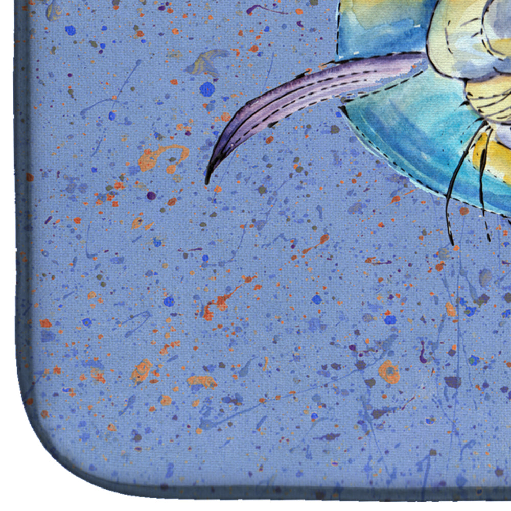 Blue Marlin Dish Drying Mat Absorbent Dish Drying Mat Pad for Kitchen Counter Dish Drainer Mat for Countertop, 14 x 21", Multicolor