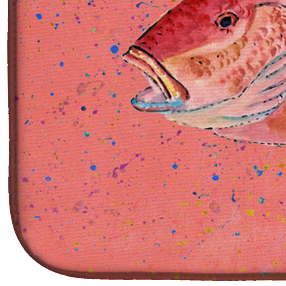 Strawberry Snapper Dish Drying Mat Absorbent Dish Drying Mat Pad for Kitchen Counter Dish Drainer Mat for Countertop, 14 x 21", Multicolor