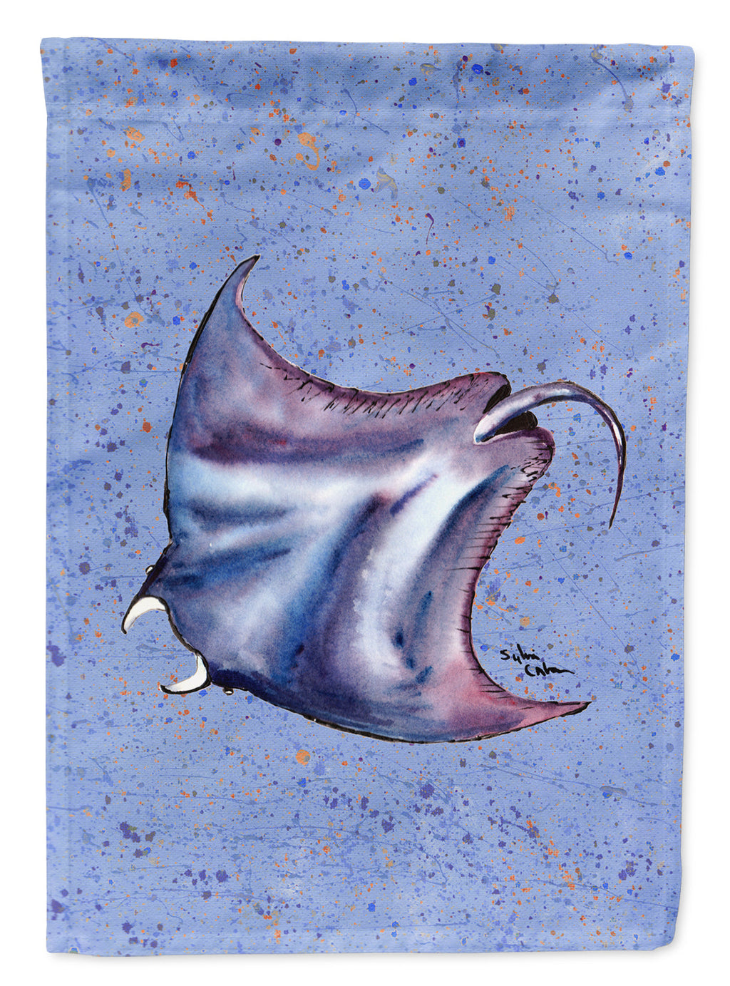 Stingray Stingray House Flag 28x40 Porch Sleeve Pole Decorative Outside Yard Banner Artwork Wall Hanging, Polyester