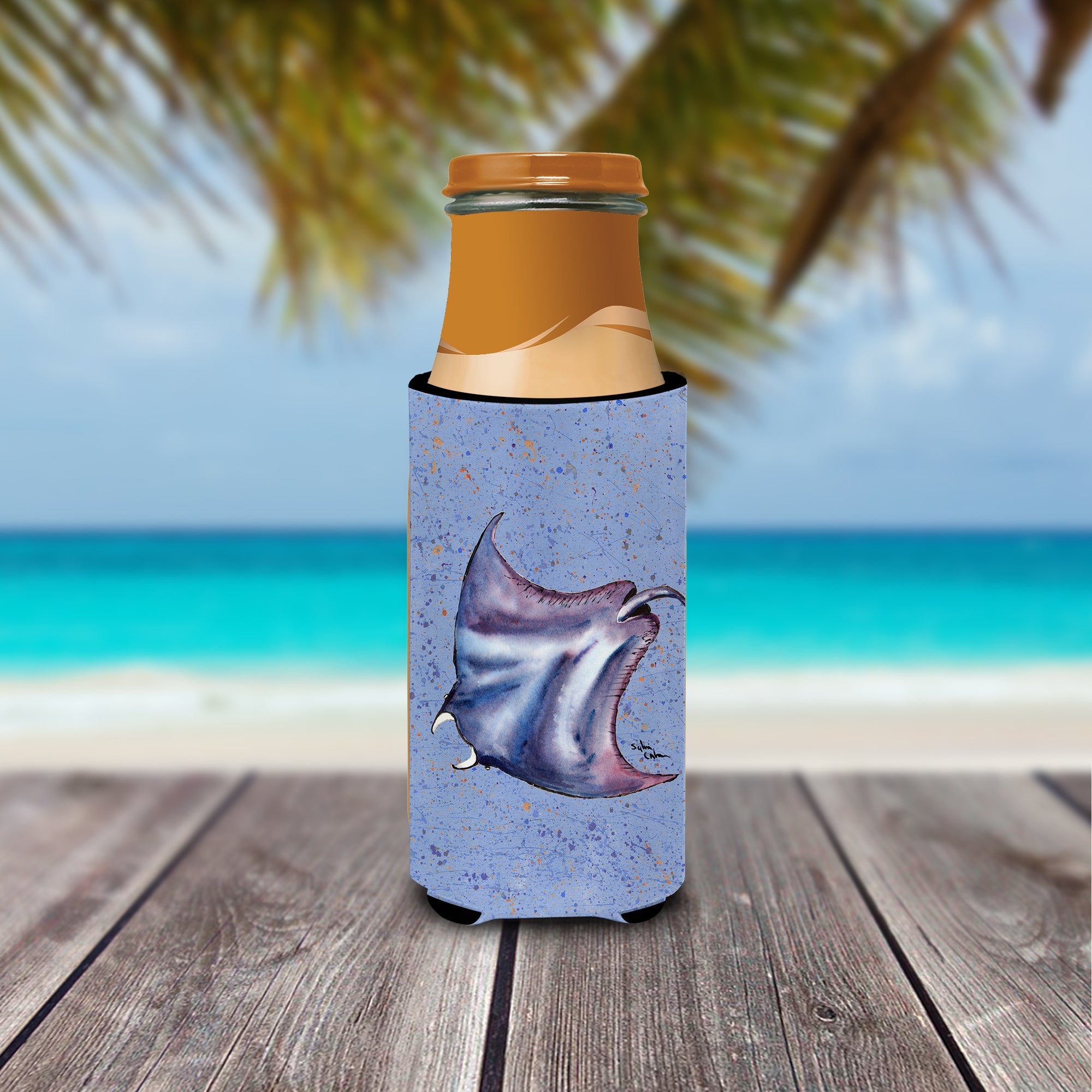 Stingray Stingray Slim Can Hugger , Insulated Foam Hugger for 12 oz Slim Cans, Beer Bottles & Water Bottles, Printed in USA