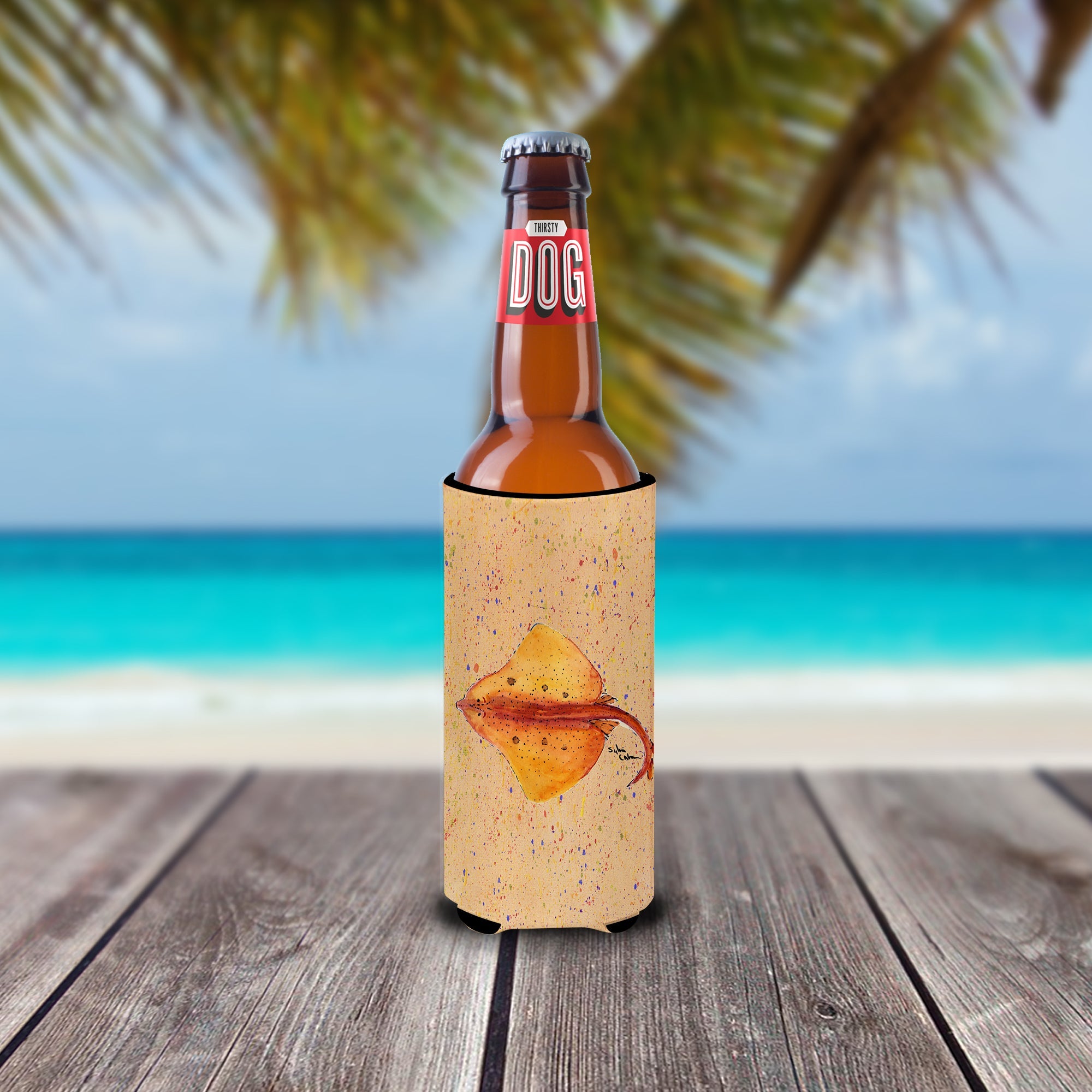 Stingray Stingray Slim Can Hugger , Insulated Foam Hugger for 12 oz Slim Cans, Beer Bottles & Water Bottles, Printed in USA
