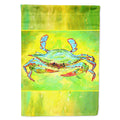 Bright Green Blue Crab House Flag 28x40 Porch Sleeve Pole Decorative Outside Yard Banner Artwork Wall Hanging, Polyester