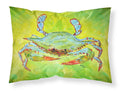 Bright Green Blue Crab Standard Pillowcase Lightweight Super Soft Easy Care Decorative Artwork Pillowcase, Standard