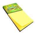 Bright Green Blue Crab Watercolor Sticky Note Holder Refillable Dispenser Desk Accessory 3x3 Pad Gift