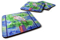 Egret Foam Coasters Set of 4 Cup Coasters for Indoor Outdoor, Tabletop Protection, Anti Slip, Mouse pad Material