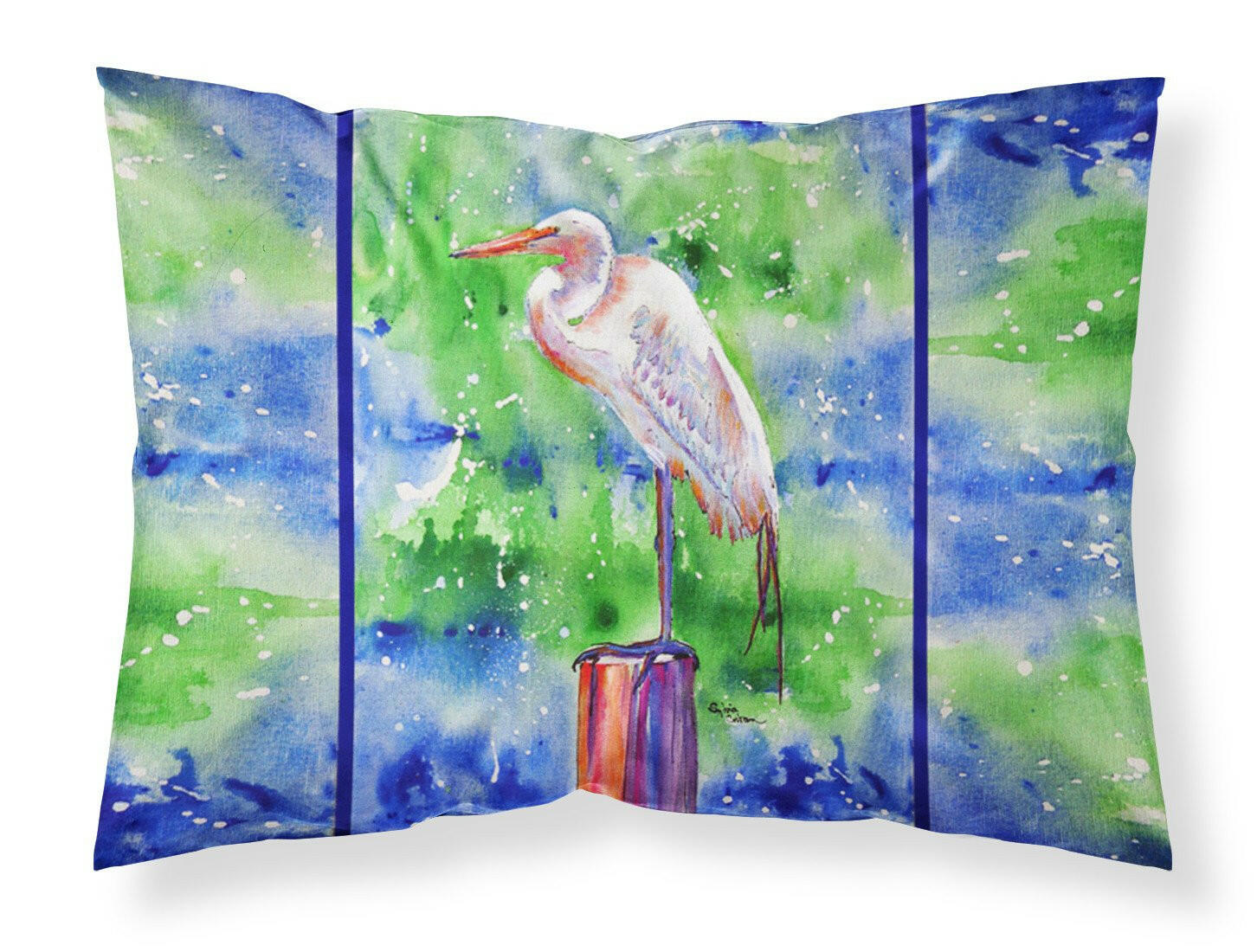 Egret Standard Pillowcase Lightweight Super Soft Easy Care Decorative Artwork Pillowcase, Standard