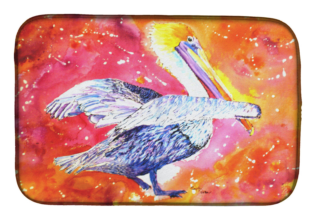 Pelican Dish Drying Mat Absorbent Dish Drying Mat Pad for Kitchen Counter Dish Drainer Mat for Countertop, 14 x 21", Multicolor