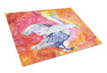 Pelican Cutting Board Tempered Glass Kitchen Cutting Surface, Heat Resistant Chopping, Non-Slip Feet, Food Prep & Serving