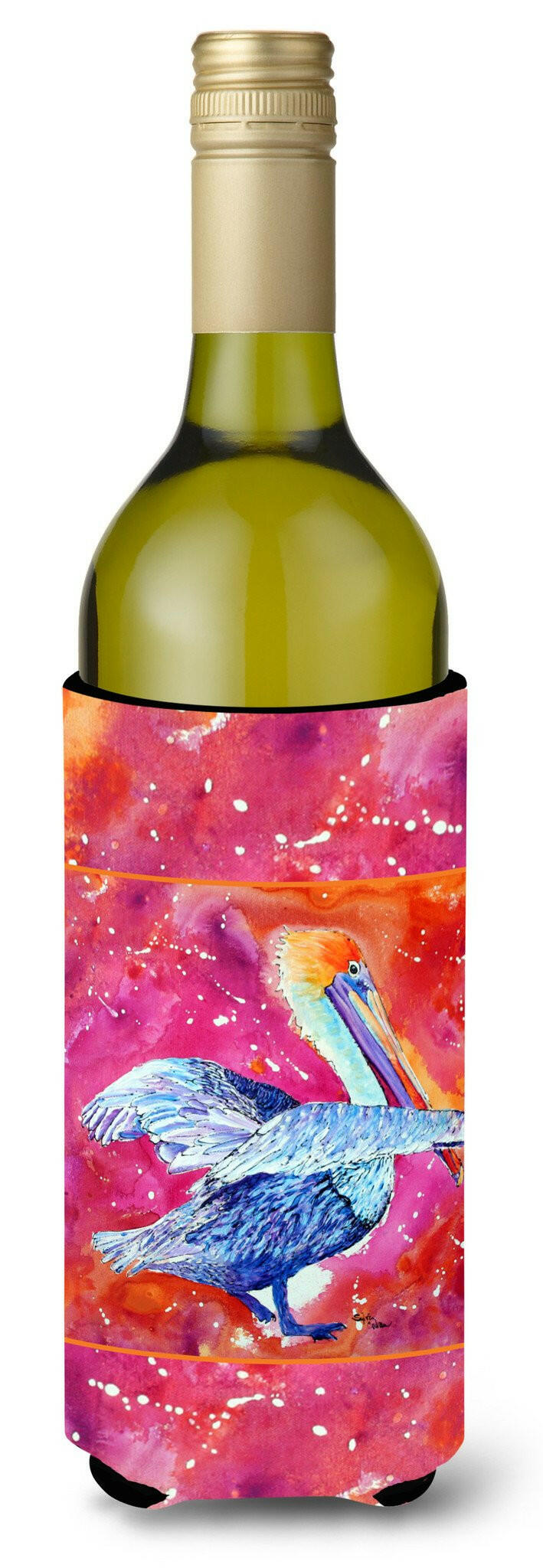 Pelican Wine Bottle Hugger Gift Sleeve for Standard 750 ml Bottles, Insulated Reusable Also Fits Mini Shot & Pint Bottles