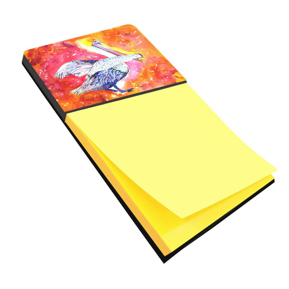Pelican Watercolor Sticky Note Holder Refillable Dispenser Desk Accessory 3x3 Pad Gift