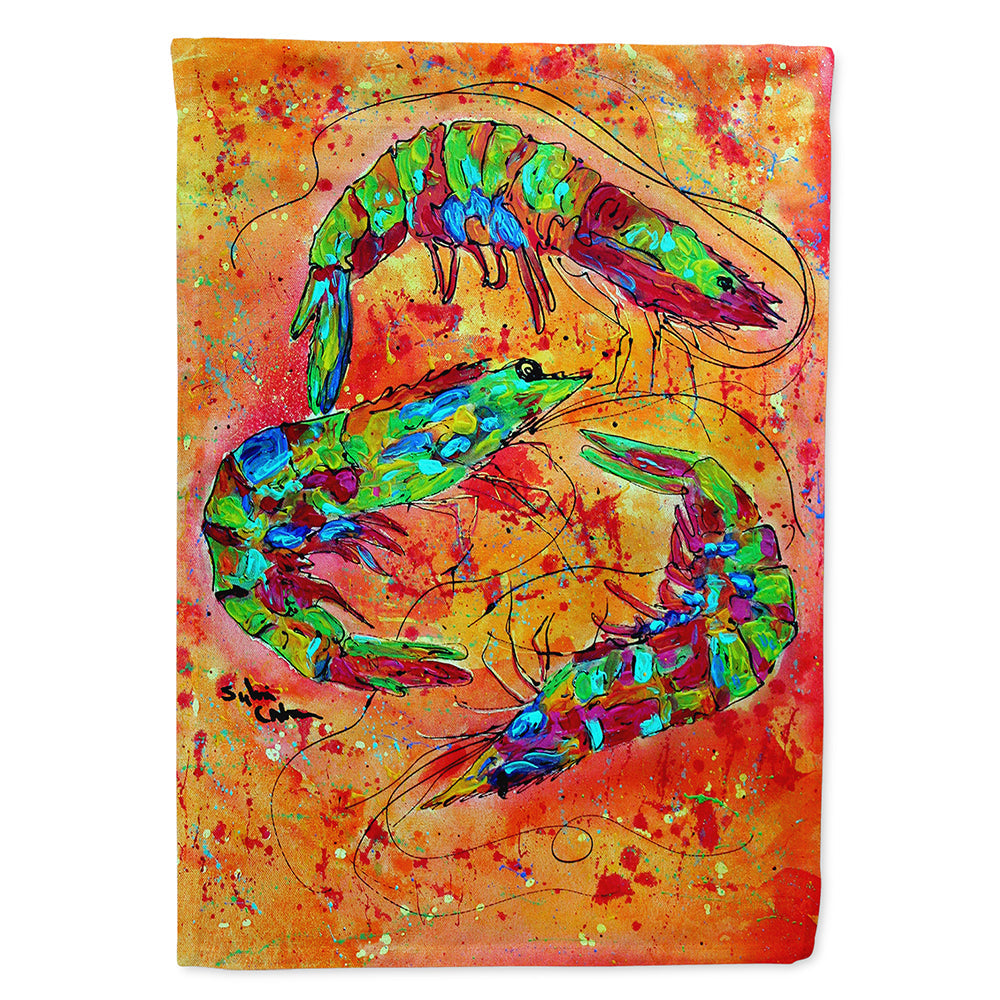 Shrimp House Flag 28x40 Porch Sleeve Pole Decorative Outside Yard Banner Artwork Wall Hanging, Polyester