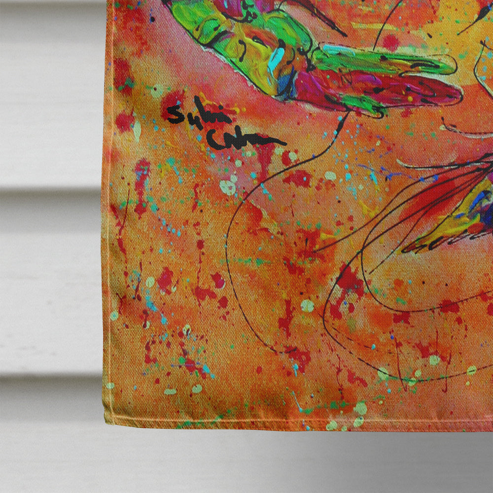 Shrimp House Flag 28x40 Porch Sleeve Pole Decorative Outside Yard Banner Artwork Wall Hanging, Polyester