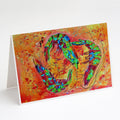 Shrimp Greeting Cards Pack of 8 Blank Cards with Envelopes Whimsical A7 Size 5x7