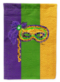 Mardi Gras Mask House Flag 28x40 Porch Sleeve Pole Decorative Outside Yard Banner Artwork Wall Hanging, Polyester
