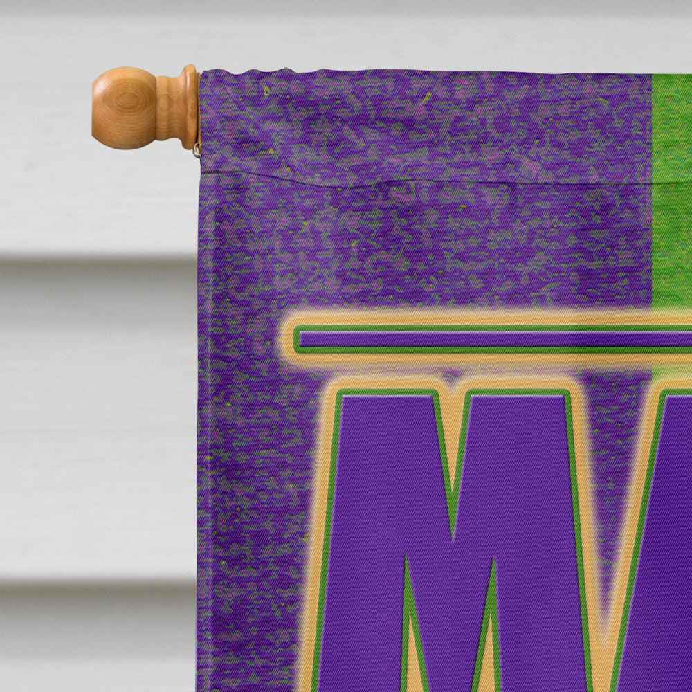 Mardi Gras House Flag 28x40 Porch Sleeve Pole Decorative Outside Yard Banner Artwork Wall Hanging, Polyester