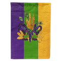 Mardi Gras Feathered Mask House Flag 28x40 Porch Sleeve Pole Decorative Outside Yard Banner Artwork Wall Hanging, Polyester