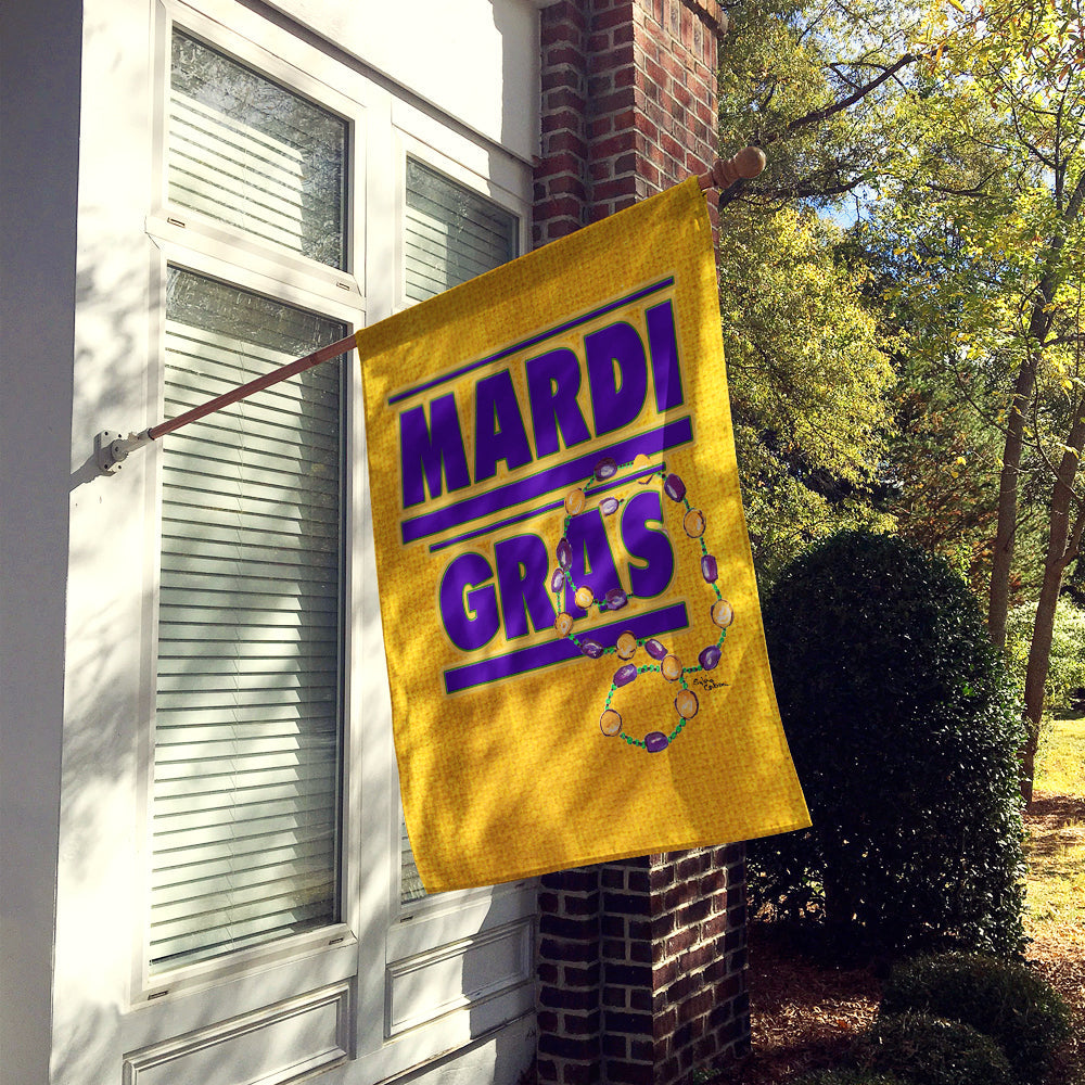 Mardi Gras House Flag 28x40 Porch Sleeve Pole Decorative Outside Yard Banner Artwork Wall Hanging, Polyester