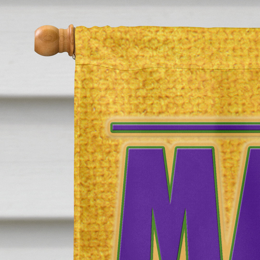 Mardi Gras House Flag 28x40 Porch Sleeve Pole Decorative Outside Yard Banner Artwork Wall Hanging, Polyester