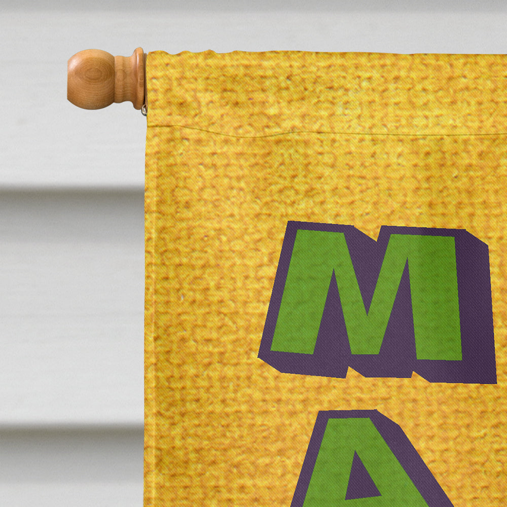 Mardi Gras and Saxaphone House Flag 28x40 Porch Sleeve Pole Decorative Outside Yard Banner Artwork Wall Hanging, Polyester