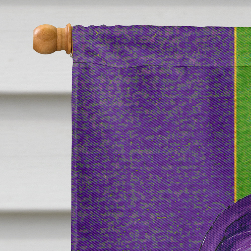 Jester Mardi Gras House Flag 28x40 Porch Sleeve Pole Decorative Outside Yard Banner Artwork Wall Hanging, Polyester