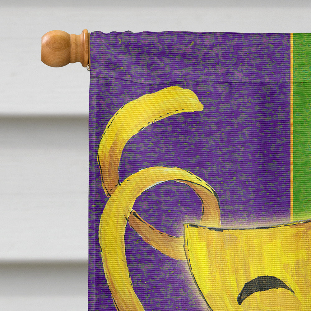 Mardi Gras Piano with Comedy and Tragedy Masks House Flag 28x40 Porch Sleeve Pole Decorative Outside Yard Banner Artwork Wall Hanging, Polyester