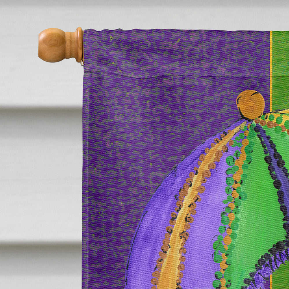 Mardi Gras Second line umbrella House Flag 28x40 Porch Sleeve Pole Decorative Outside Yard Banner Artwork Wall Hanging, Polyester