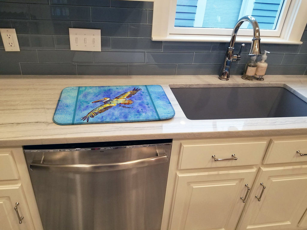 Pelican Dish Drying Mat Absorbent Dish Drying Mat Pad for Kitchen Counter Dish Drainer Mat for Countertop, 14 x 21", Multicolor