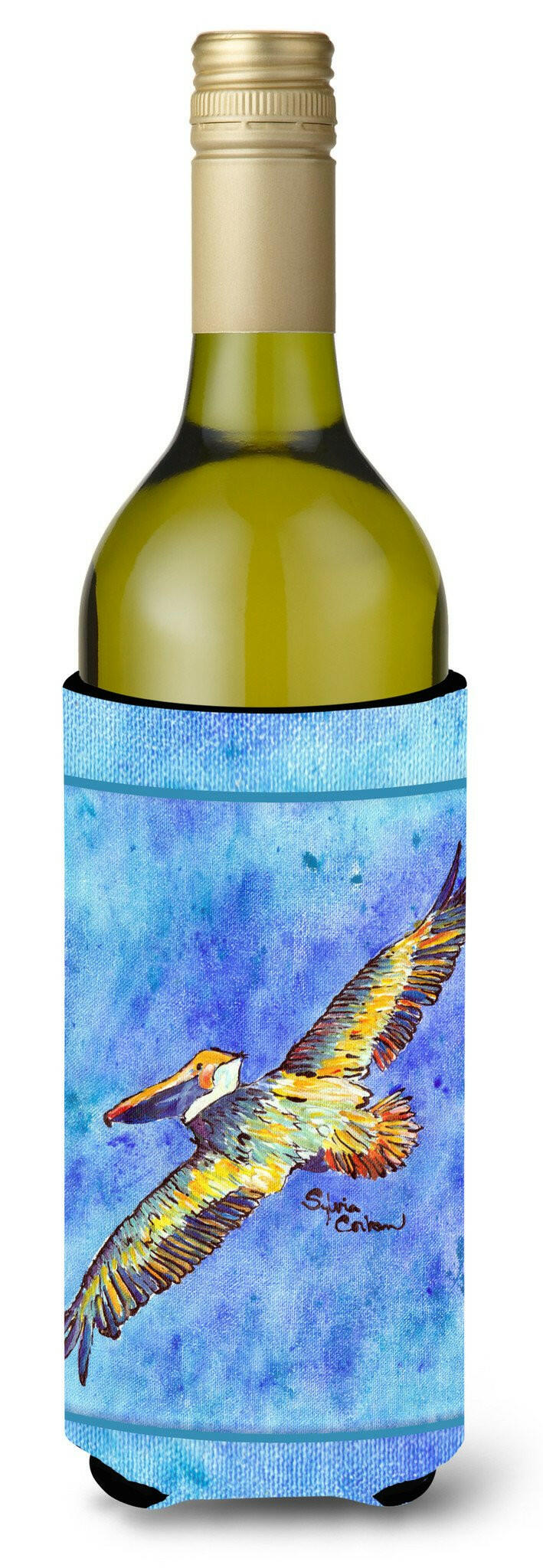 Pelican Wine Bottle Hugger Gift Sleeve for Standard 750 ml Bottles, Insulated Reusable Also Fits Mini Shot & Pint Bottles