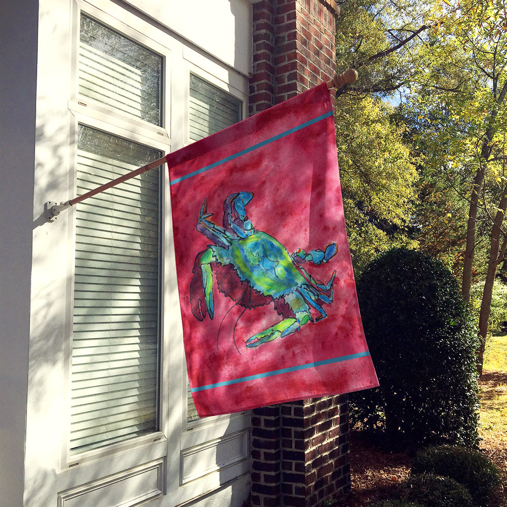 Crab House Flag 28x40 Porch Sleeve Pole Decorative Outside Yard Banner Artwork Wall Hanging, Polyester