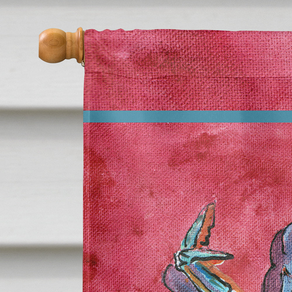 Crab House Flag 28x40 Porch Sleeve Pole Decorative Outside Yard Banner Artwork Wall Hanging, Polyester