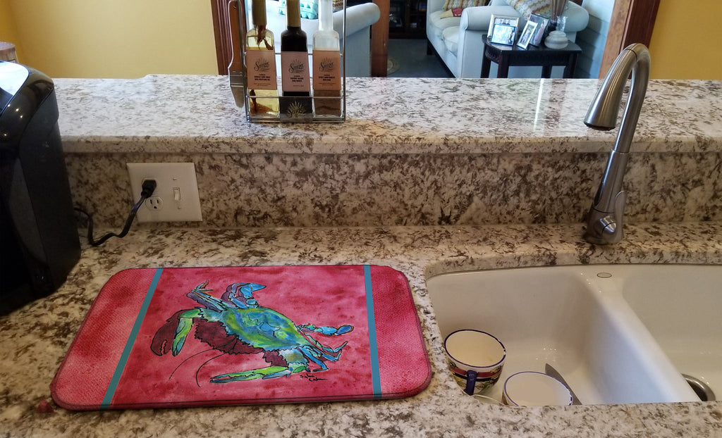 Crab Dish Drying Mat Absorbent Dish Drying Mat Pad for Kitchen Counter Dish Drainer Mat for Countertop, 14 x 21", Multicolor