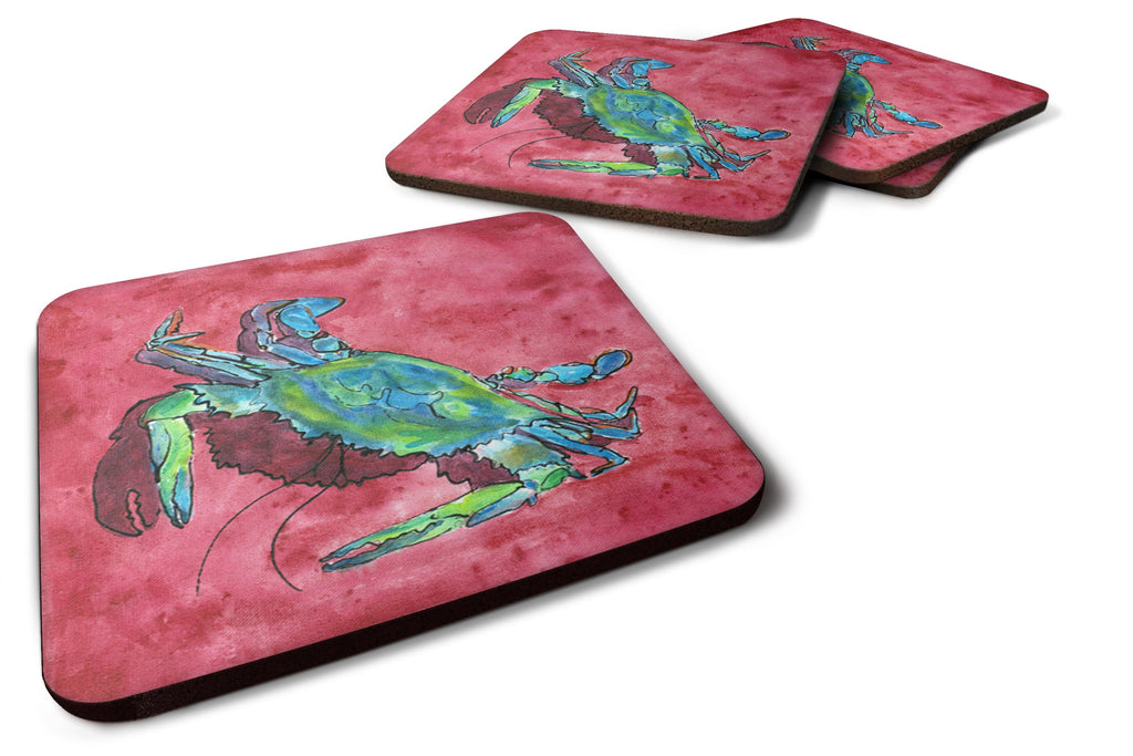 Crab Foam Coasters Set of 4 Cup Coasters for Indoor Outdoor, Tabletop Protection, Anti Slip, Mouse pad Material