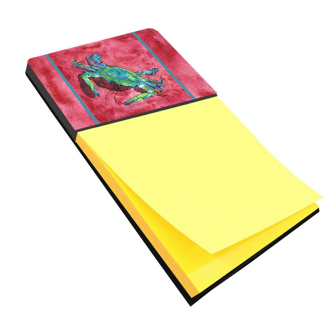Crab Watercolor Sticky Note Holder Refillable Dispenser Desk Accessory 3x3 Pad Gift