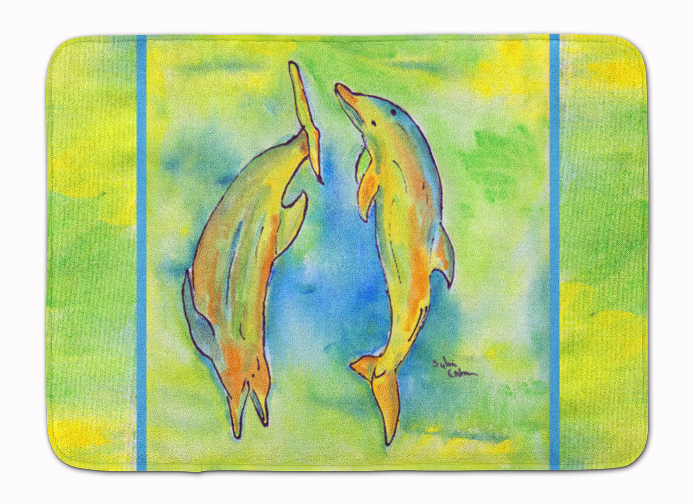 Dolphin Memory Foam Kitchen Mat Machine Washable Anti-Fatigue Cushion Comfort Bath or Kitchen Rug