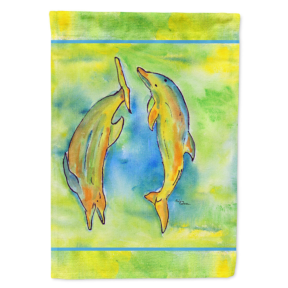 Dolphin House Flag 28x40 Porch Sleeve Pole Decorative Outside Yard Banner Artwork Wall Hanging, Polyester
