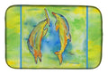Dolphin Dish Drying Mat Absorbent Dish Drying Mat Pad for Kitchen Counter Dish Drainer Mat for Countertop, 14 x 21", Multicolor