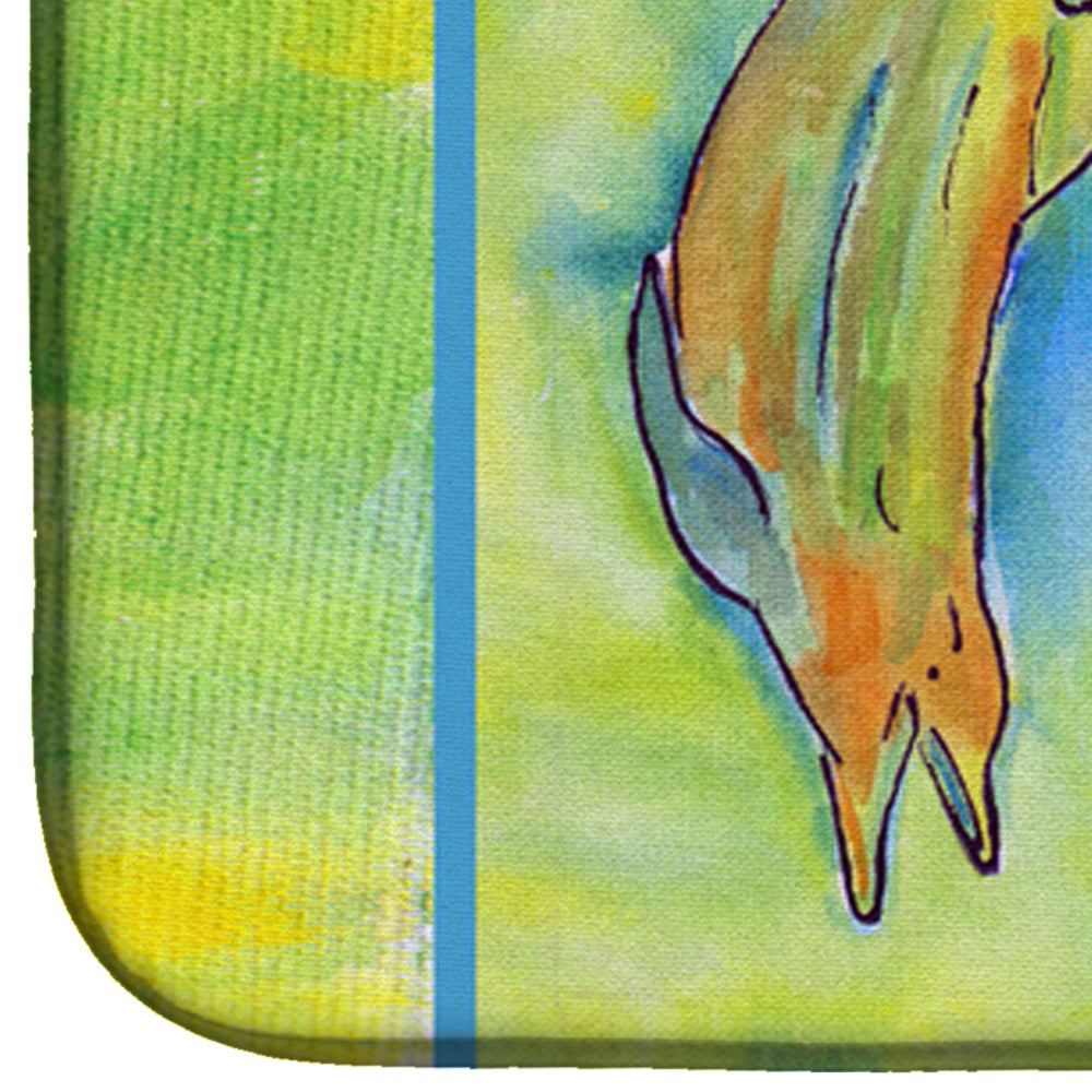 Dolphin Dish Drying Mat Absorbent Dish Drying Mat Pad for Kitchen Counter Dish Drainer Mat for Countertop, 14 x 21", Multicolor