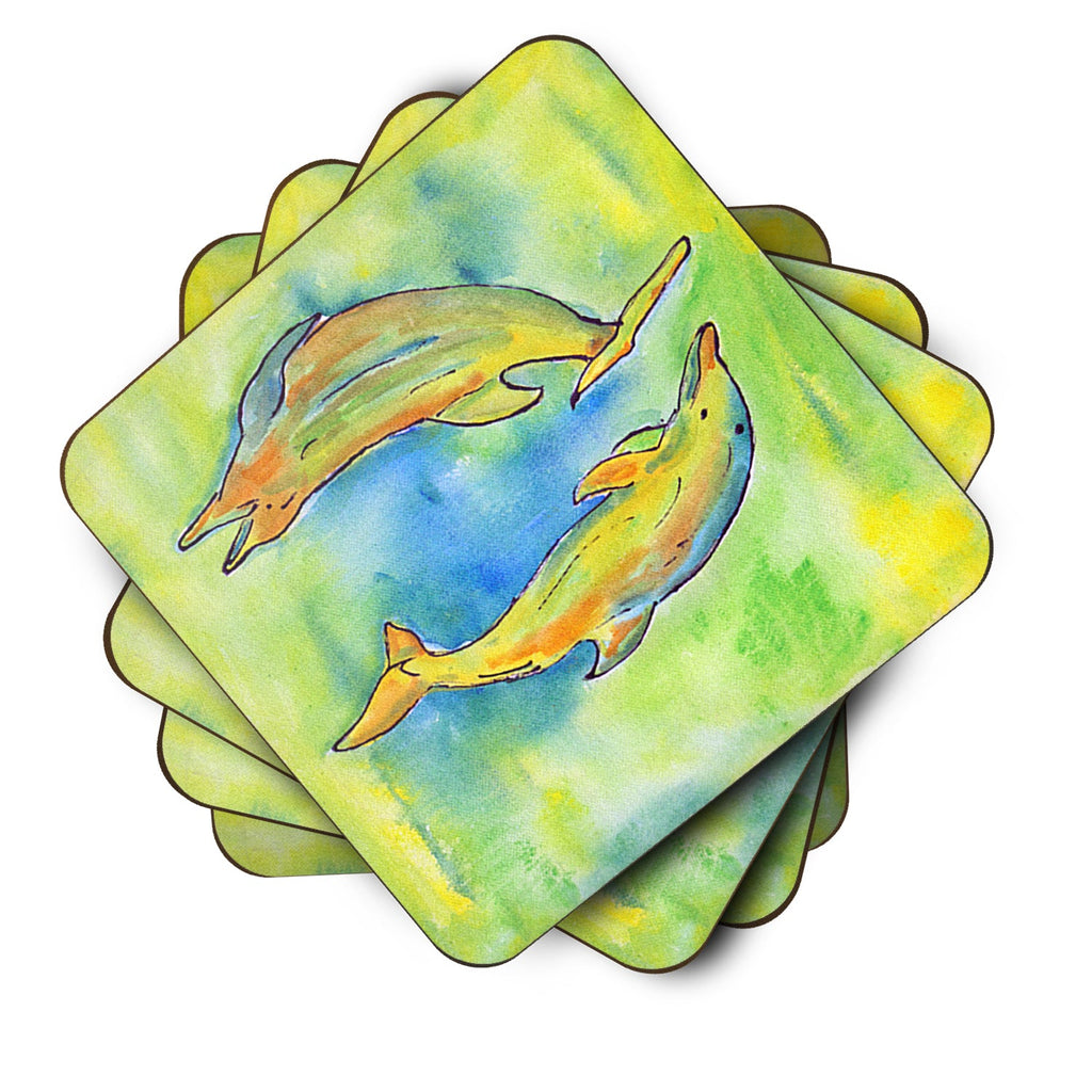 Dolphin Foam Coasters Set of 4 Cup Coasters for Indoor Outdoor, Tabletop Protection, Anti Slip, Mouse pad Material