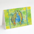 Dolphin Greeting Cards Pack of 8 Blank Cards with Envelopes Whimsical A7 Size 5x7