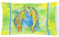 Dolphin Decorative Throw Pillow 12x16 Indoor Outdoor Accent Cushion, Fabric Cover with Insert for Sofa, Bed, Porch & Living Room