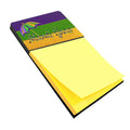 Mardi Gras Watercolor Sticky Note Holder Refillable Dispenser Desk Accessory 3x3 Pad Gift
