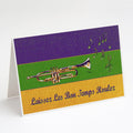 Mardi Gras Greeting Cards Pack of 8 Blank Cards with Envelopes Whimsical A7 Size 5x7